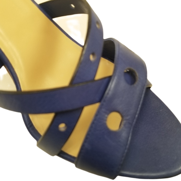 Sale 🔖 NEW Cole Haan Blue Whitney Heel Leather Sandal - Picture 2 of 11